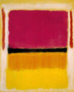 Untitled 1949 Violet, Black, Orange,Yellow on White and Red By Mark Rothko (Inspired By)