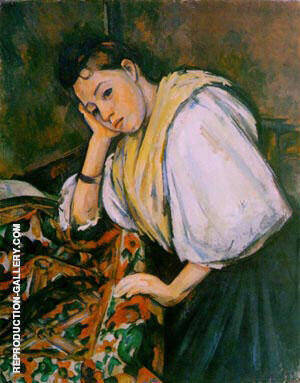 Young Italian Girl Resting on her Elbow 1910 | Oil Painting Reproduction