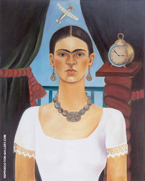Self Portrait 1925 Painting By Frida Kahlo - Reproduction Gallery