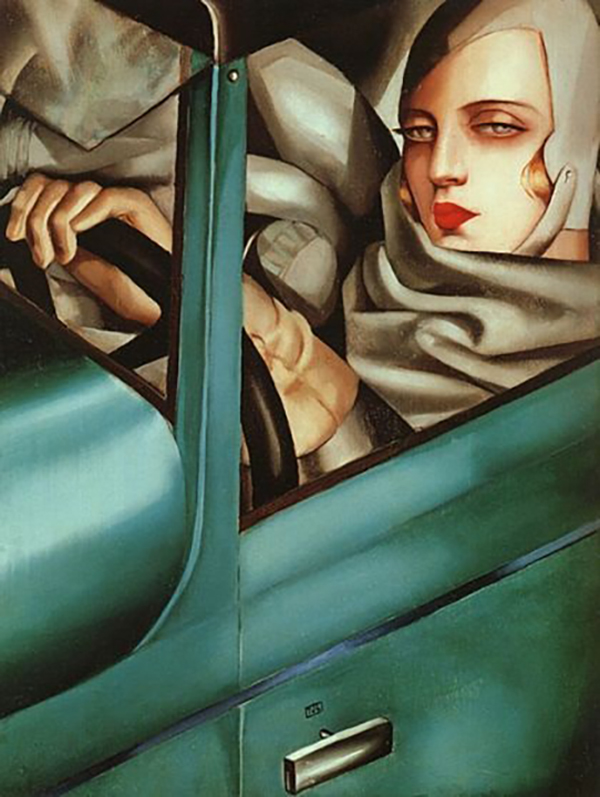 Auto Portrait Green Bugatti | Oil Painting Reproduction