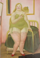 Woman Undressed 1987 By Fernando Botero