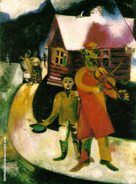 The Fiddler 2,1911-1914 by Marc Chagall | Oil Painting Reproduction