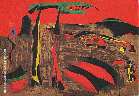 Figures in Front of Nature 1935 by Joan Miro | Oil Painting Reproduction