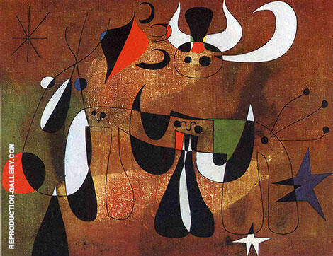 Figures in the Night 1950 by Joan Miro | Oil Painting Reproduction