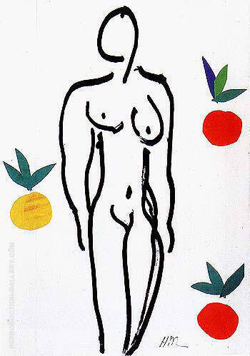 Nude with Oranges 1952 by Henri Matisse | Oil Painting Reproduction