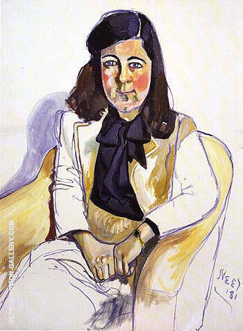 Marilyn Symmes 1981 by Alice Neel | Oil Painting Reproduction