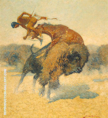 Episode of a Buffalo Hunt | Oil Painting Reproduction