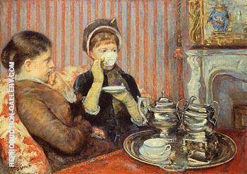 The Tea c1879 by Mary Cassatt | Oil Painting Reproduction