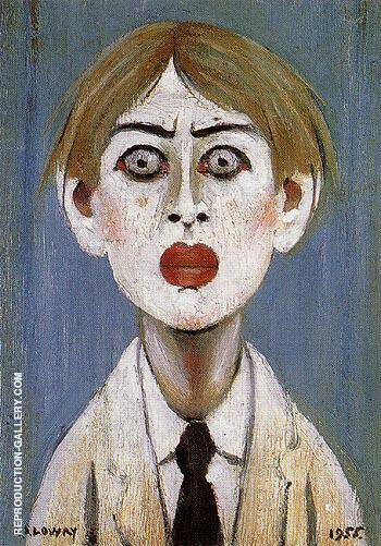 Portrait of a Young Man 1955 by L-S-Lowry | Oil Painting Reproduction