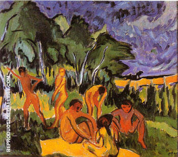 Open Air Moritzburgh 1910 by Max Pechstein | Oil Painting Reproduction