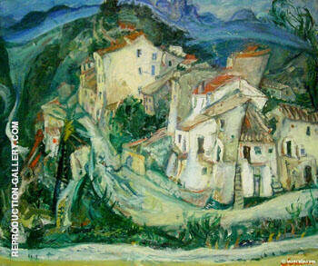 View of Cagnes 1924 by Chaim Soutine | Oil Painting Reproduction