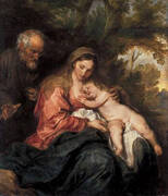 The Rest on the Flght to Egypt 1630 By Van Dyck