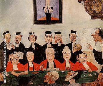 The Wise Judges 1891 by James Ensor | Oil Painting Reproduction