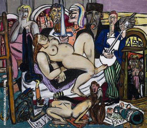 The Town City Night 1950 by Max Beckmann | Oil Painting Reproduction