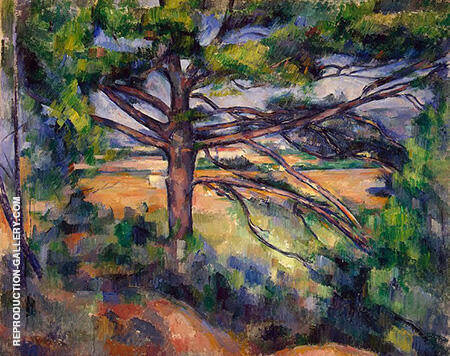Large Pine and Red Earth by Paul Cezanne | Oil Painting Reproduction