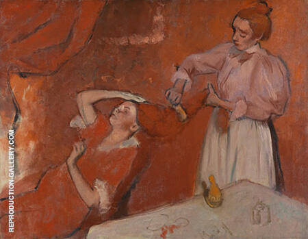 Combing the Hair La Coiffure by Edgar Degas | Oil Painting Reproduction