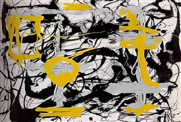 Number 12A 1948 Yellow Gray Black | Oil Painting Reproduction