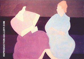 Conversation 1956 by Milton Avery | Oil Painting Reproduction