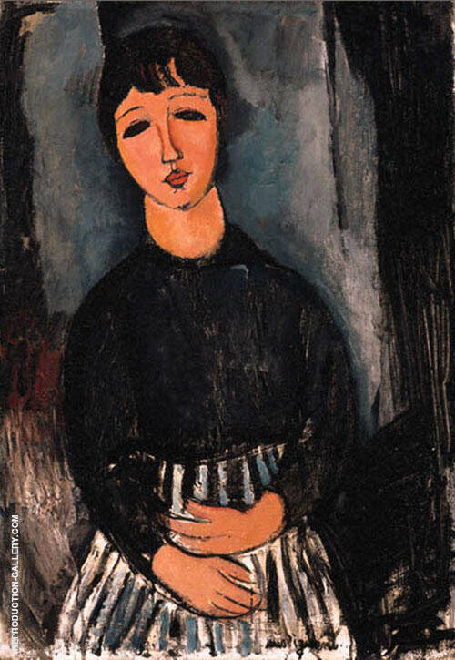 The Servant 1916 by Amedeo Modigliani | Oil Painting Reproduction