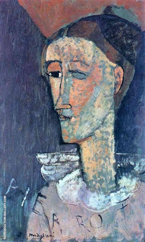 Pierrot 1915 by Amedeo Modigliani | Oil Painting Reproduction