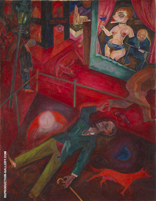 Suicide 1916 by George Grosz | Oil Painting Reproduction