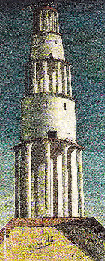 The Great Tower 1913 by Giorgio de Chirico | Oil Painting Reproduction