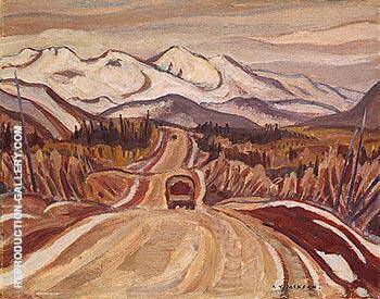 Alaska Highway between Watson Lake and Nelson 1943 | Oil Painting Reproduction