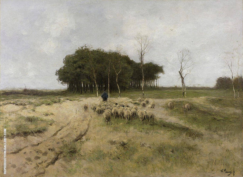 Heath at Laren by Anton Mauve | Oil Painting Reproduction