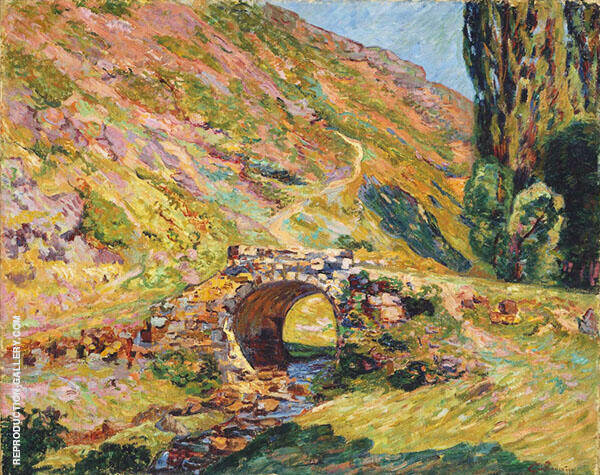 Bridge in the Mountains by Armand Guillaumin | Oil Painting Reproduction