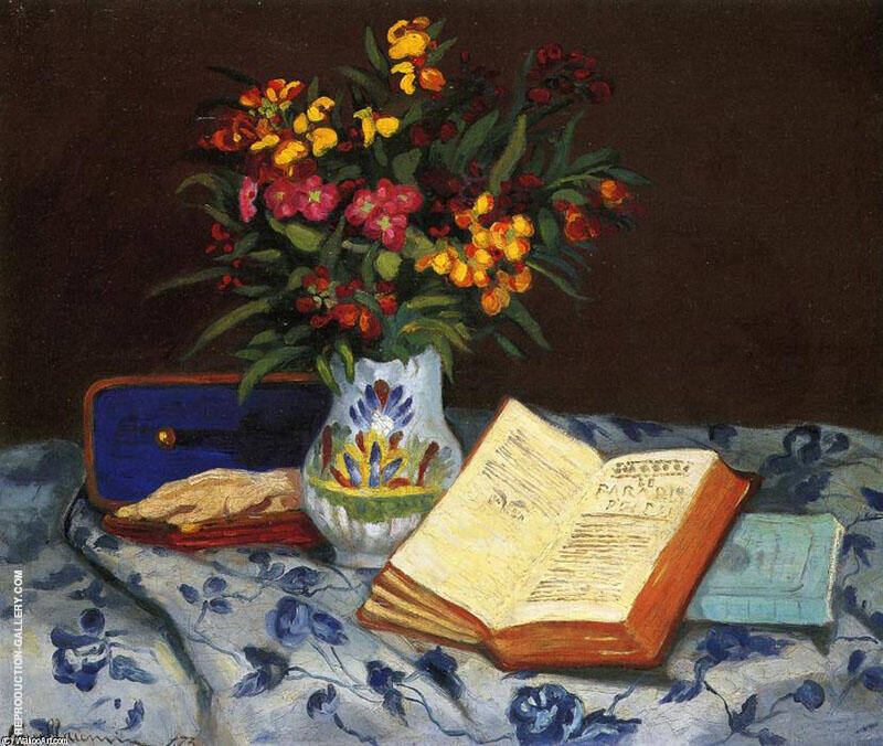 Still Life with Box with Blue Gloves 1873 | Oil Painting Reproduction