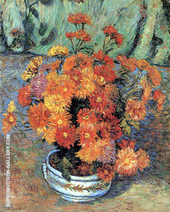 Vase Mit Chrysanthemen by Armand Guillaumin | Oil Painting Reproduction