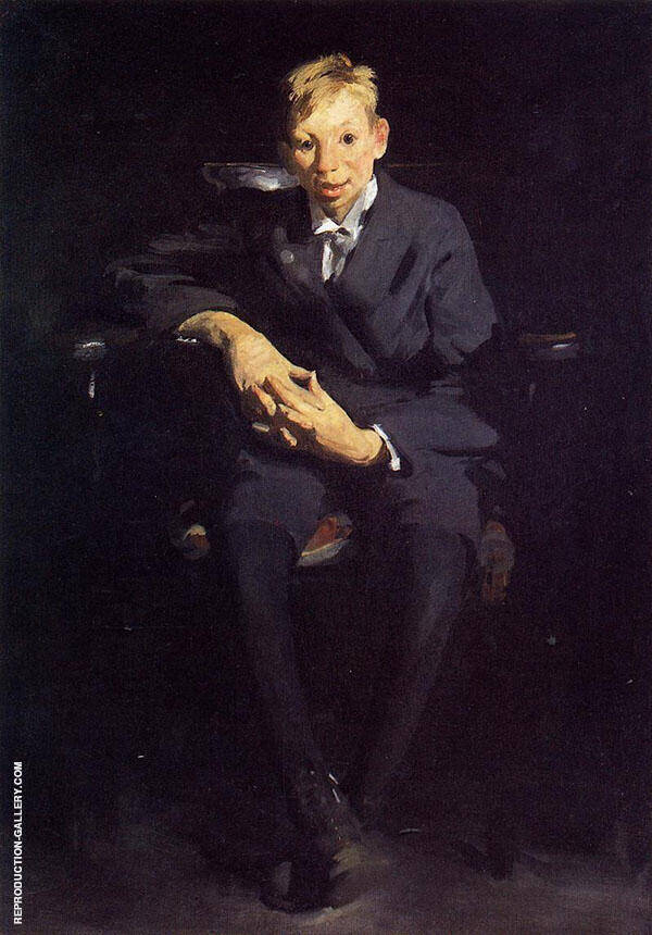 Frankie the Organ Boy 1907 by George Bellows | Oil Painting Reproduction