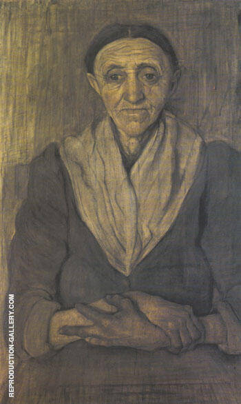 Old Woman Sitting with her Hands in her Lap 1899 | Oil Painting ...