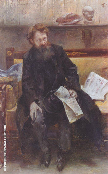 Portrait of the Poet Peter Hille 1902 | Oil Painting Reproduction