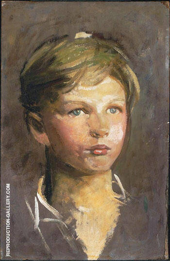 Sketch of a Young Boy 1895 by Abbott H Thayer | Oil Painting Reproduction