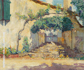 Old Pasadena Doorway 1928 | Oil Painting Reproduction