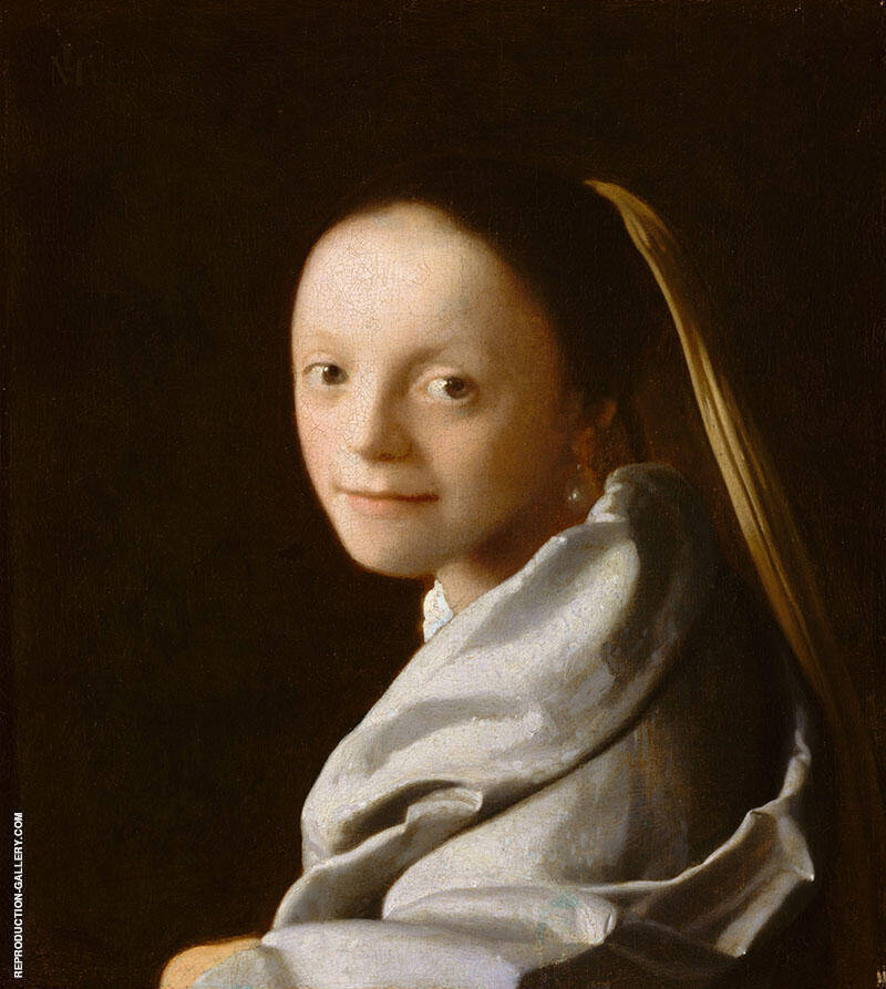 Head of a Girl c1666 by Johannes Vermeer | Oil Painting Reproduction