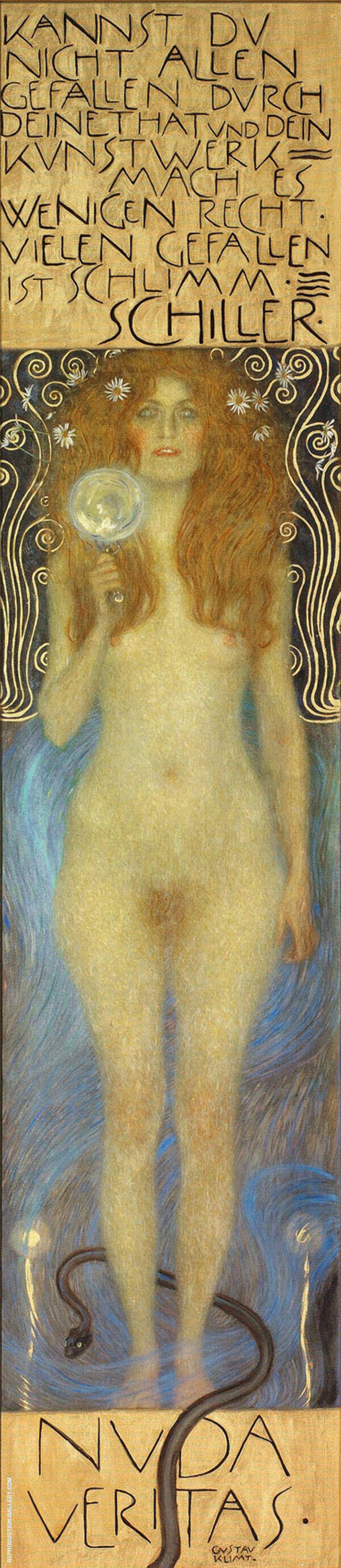 Nuda Veritas 1899 By Gustav Klimt Oil Painting Reproduction