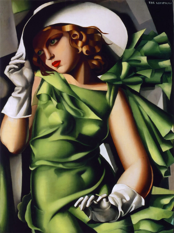 Girl in Green Dress 1930 by Tamara de Lempicka | Oil Painting Reproduction