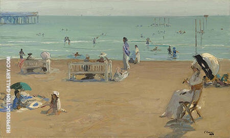 The Bathing Hour Lido Venice by John Lavery | Oil Painting Reproduction