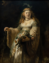 Saskia van Uylenburgh in Arcadian Costume 1635 By Rembrandt Van Rijn