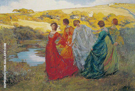 On a Fine Day 1903 by Elizabeth Forbes | Oil Painting Reproduction