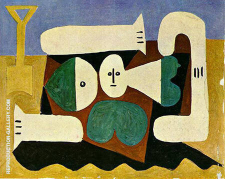 Bather with Sand Shovel 1960 by Pablo Picasso | Oil Painting Reproduction