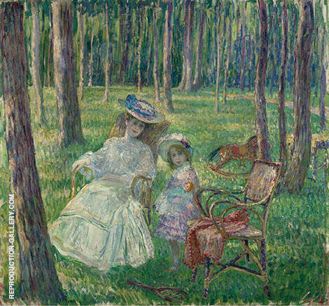 Mother and Daughter in The Park 1905 | Oil Painting Reproduction