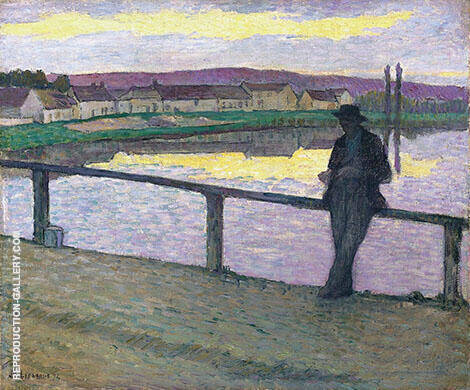 Sunset Over Pont Aven by Henri Lebasque | Oil Painting Reproduction