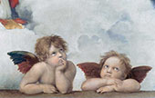 Cherubs (Putti) detail from The Sistine Madonna By Raphael