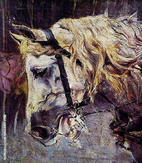 The Head of a Horse by Giovanni Boldini | Oil Painting Reproduction