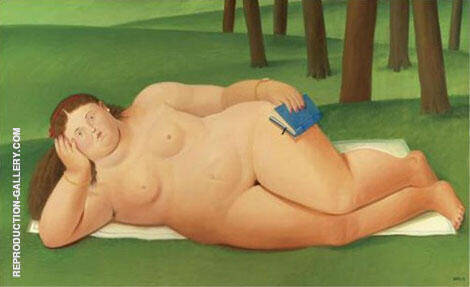 Nude with Book by Fernando Botero | Oil Painting Reproduction