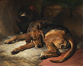 Sleeping Bloodhound 1835 By Edwin Henry Landseer