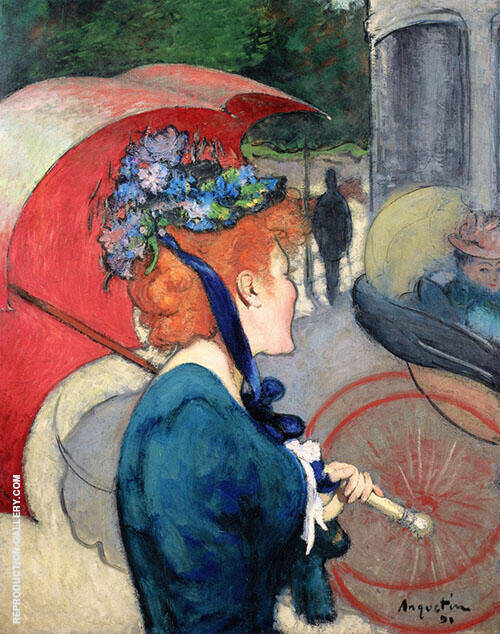 Woman with Umbrella 1891 by Louis Anquetin | Oil Painting Reproduction